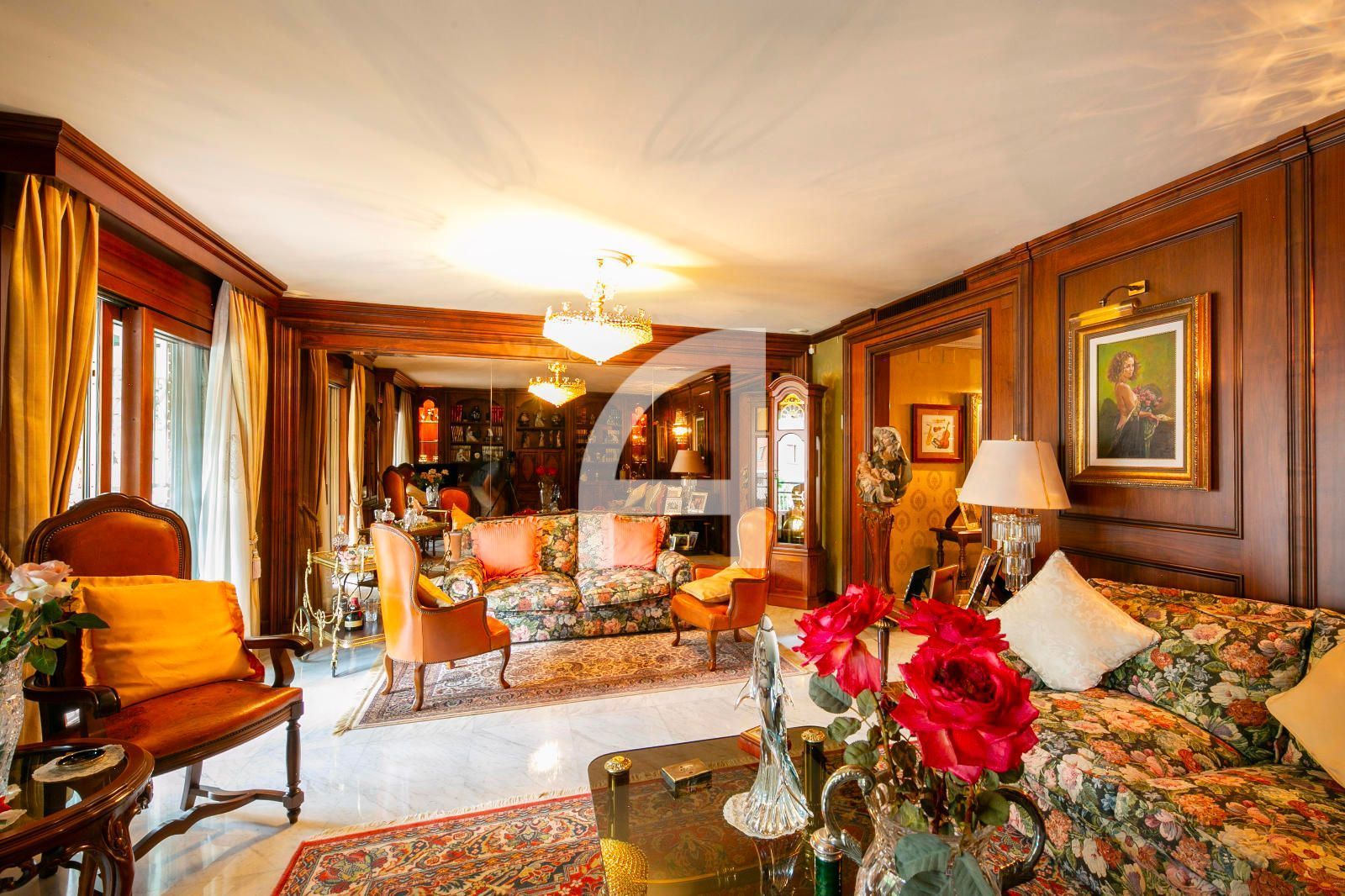 Living room of Flat for sale in  Barcelona Capital  with Air Conditioner, Heating and Parquet flooring