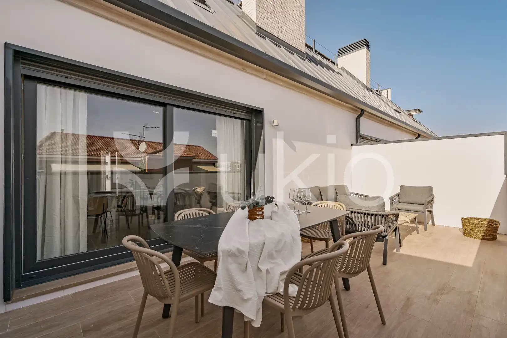 Terraza de Apartamento de alquiler en Madrid con Calefacción, Terraza y Piscina