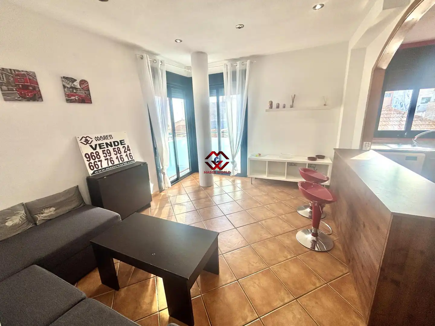 Living room of Apartments for sale in San Javier  with Air Conditioner, Storage room and Furnished
