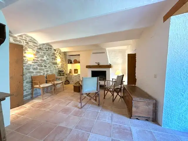 Sala d'estar de Finca rústica en venda en Borredà amb Calefacció, Jardí privat i Terrassa
