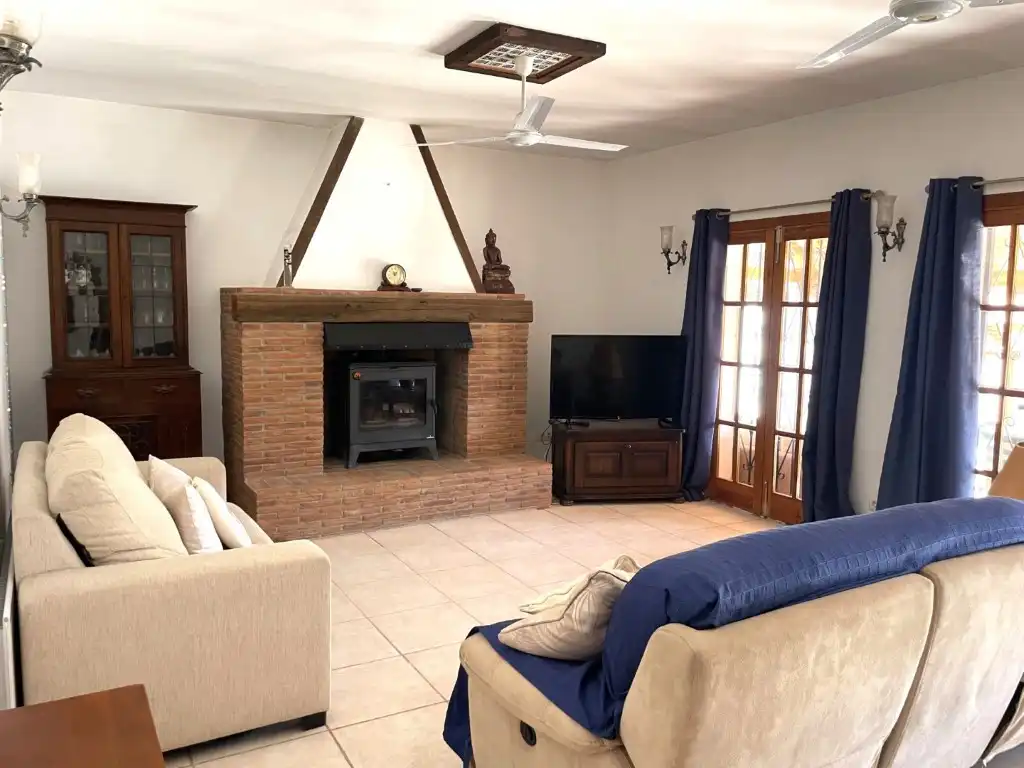 Sala d'estar de Casa o xalet en venda en Mojácar amb Aire condicionat, Jardí privat i Terrassa