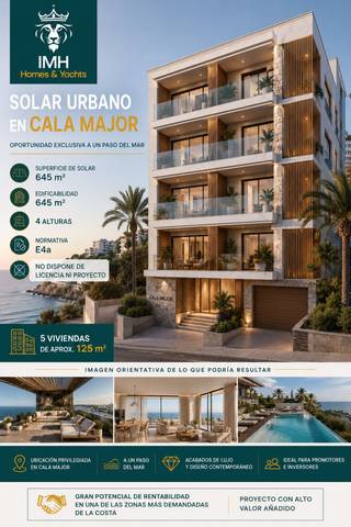 Terreno residencial en Venta en CAMI CALA MAJOR en Cala Major