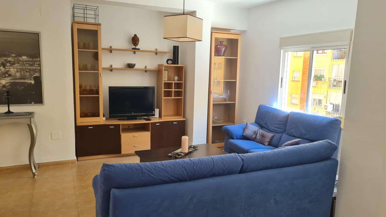 Sala d'estar de Apartament per a compartir en Málaga Capital amb Aire condicionat i Terrassa