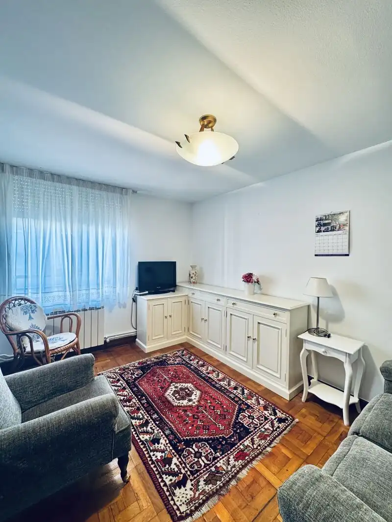 Sala d'estar de Pis en venda en Donostia - San Sebastián  amb Calefacció, Terrassa i Balcó