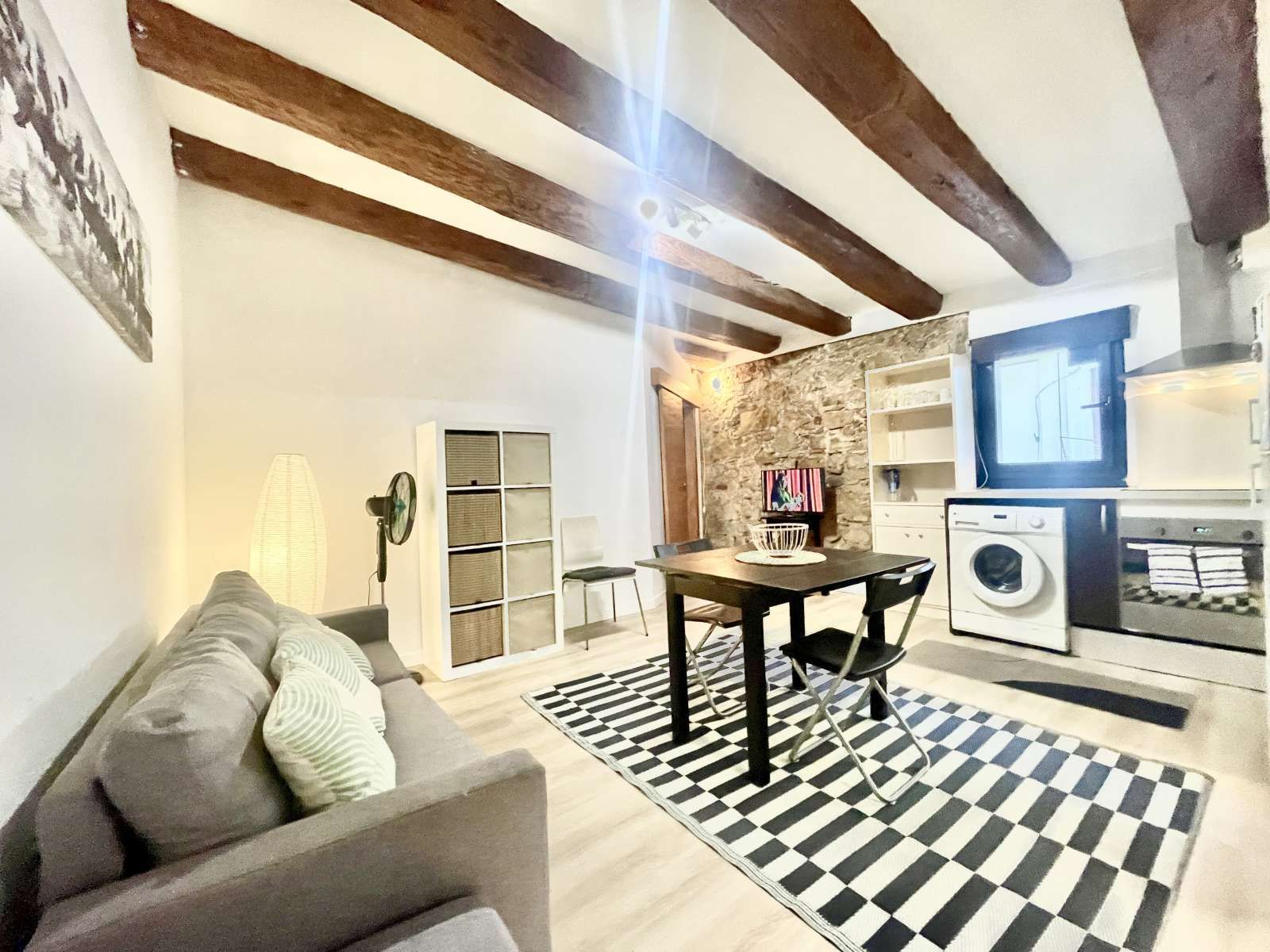 Sala d'estar de Apartament per a compartir en  Barcelona Capital amb Aire condicionat i Terrassa
