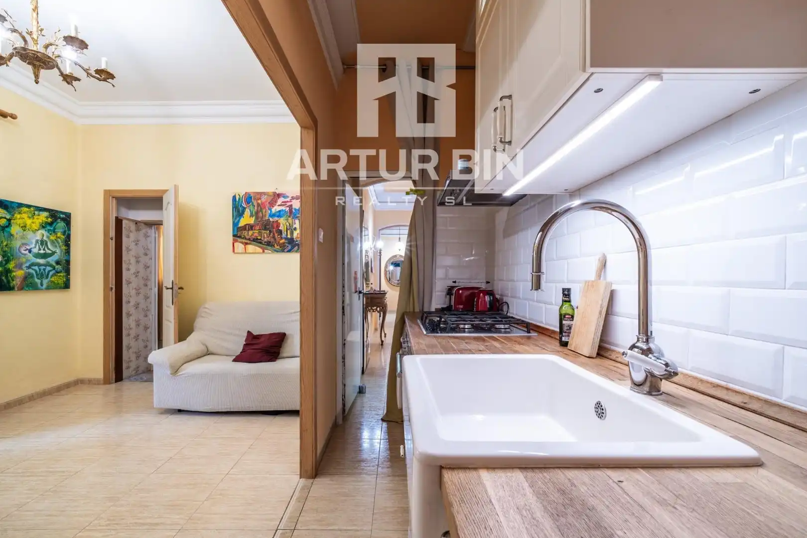 Cocina de Apartamento en venta en Valencia con Terraza