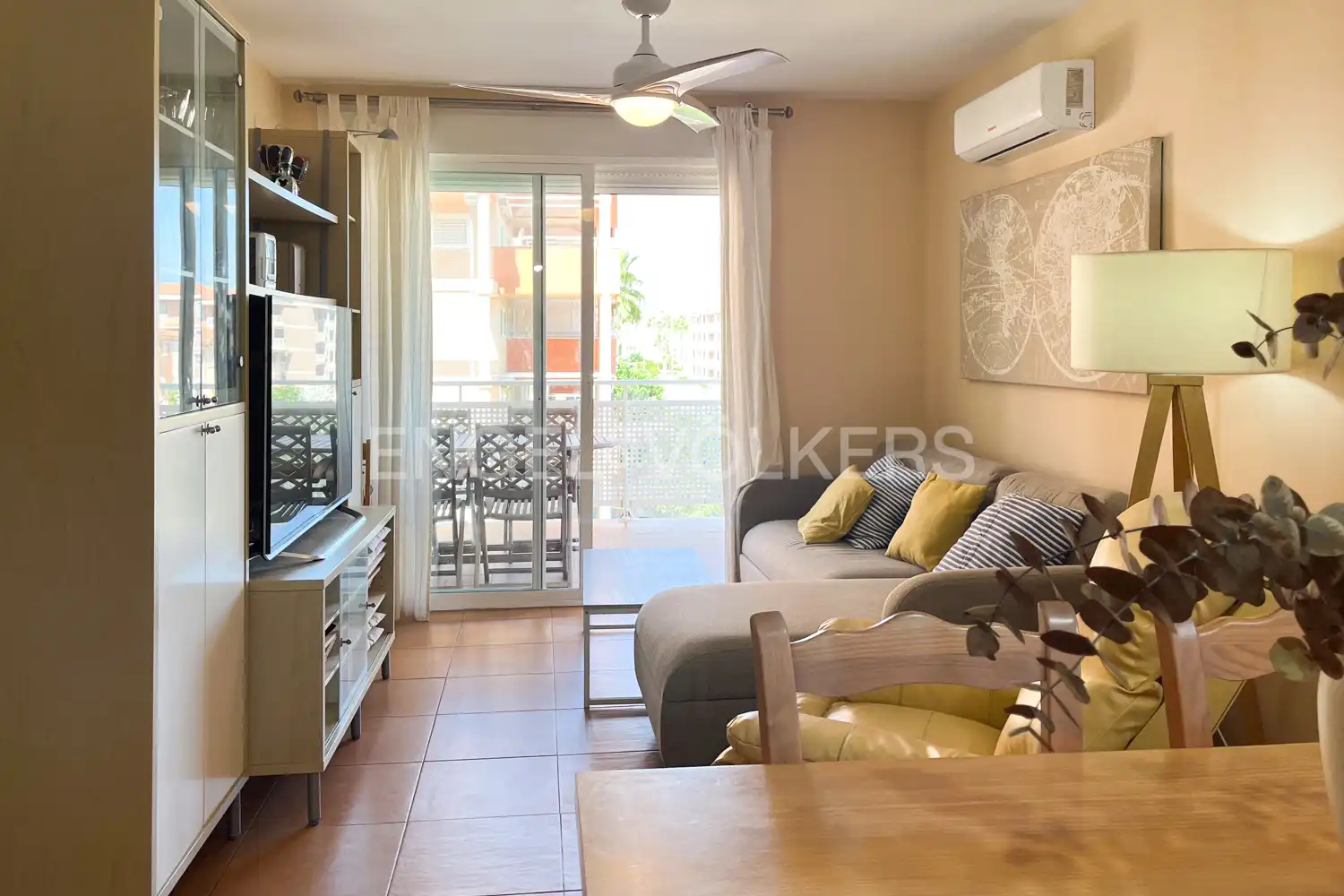 Sala de estar de Piso de alquiler en Canet d'En Berenguer con Aire acondicionado, Calefacción y Terraza