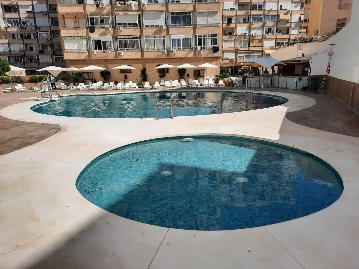 Piscina de Estudi de lloguer en Torremolinos amb Aire condicionat, Calefacció i Terrassa