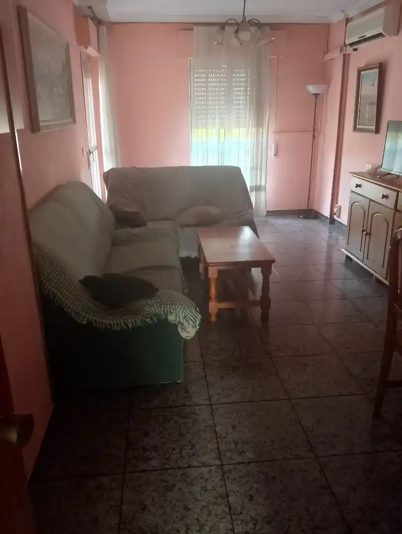 Sala de estar de Piso para compartir en Plasencia con Aire acondicionado, Amueblado y Horno