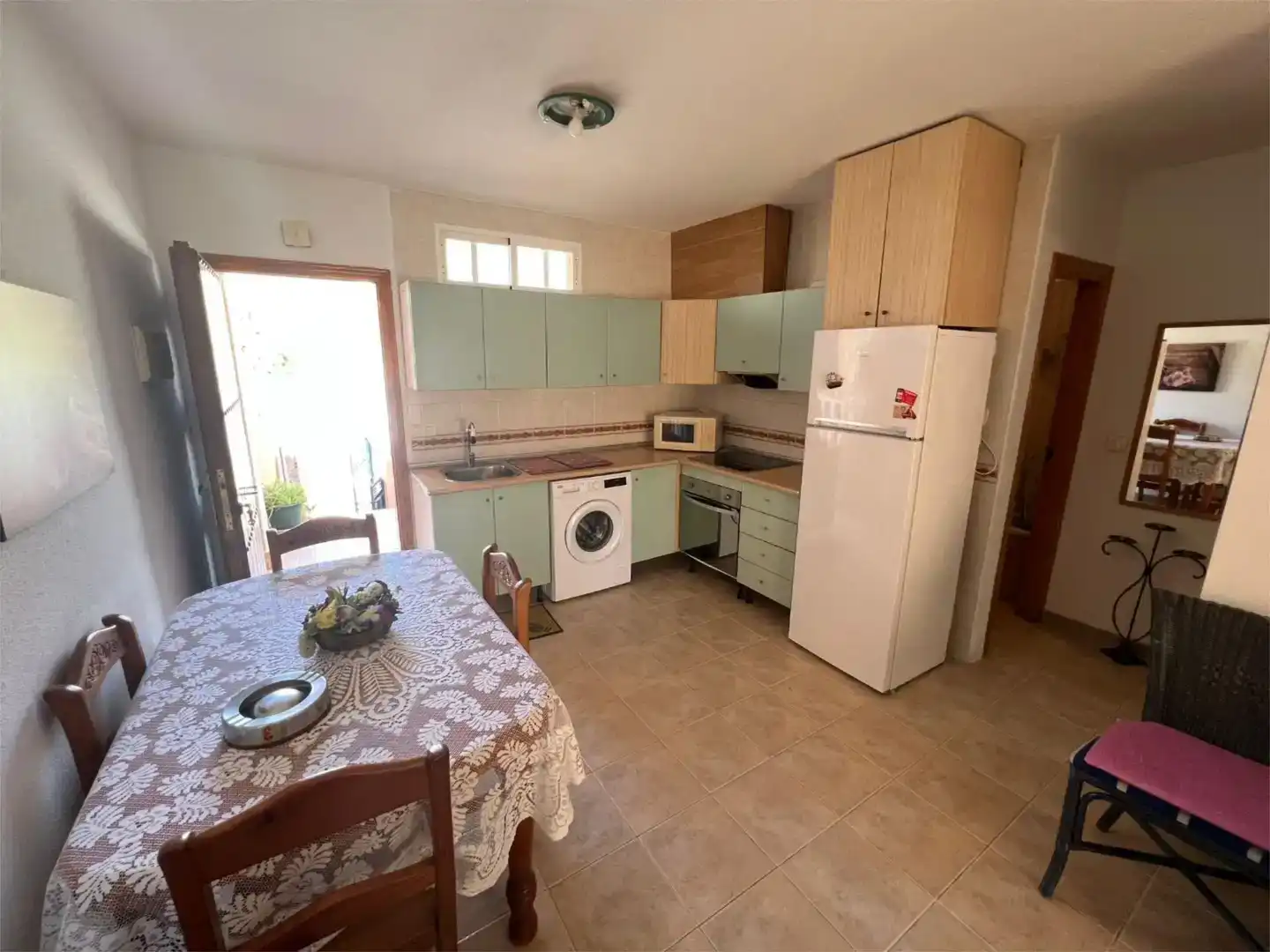 Küche von Wohnung zur Miete in Mazarrón mit Klimaanlage, Privatgarten und Schwimmbad