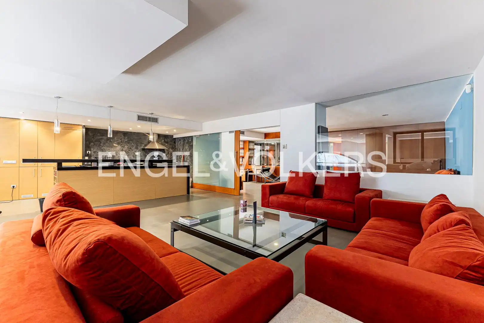 Wohnzimmer von Wohnung zum Verkauf in Barcelona mit Klimaanlage, Heizung und Parkett