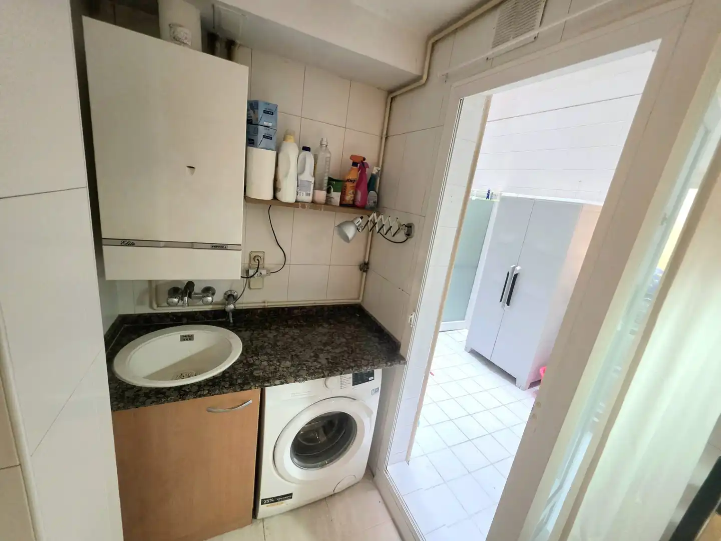 Cocina de Piso de alquiler en Sabadell con Calefacción, Parquet y Amueblado