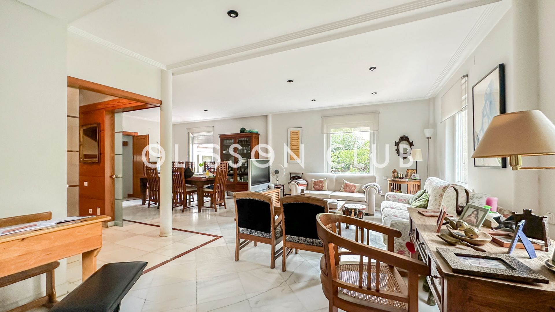 Living room of House or chalet for sale in  Madrid Capital  with Heating, Private garden and Terrace