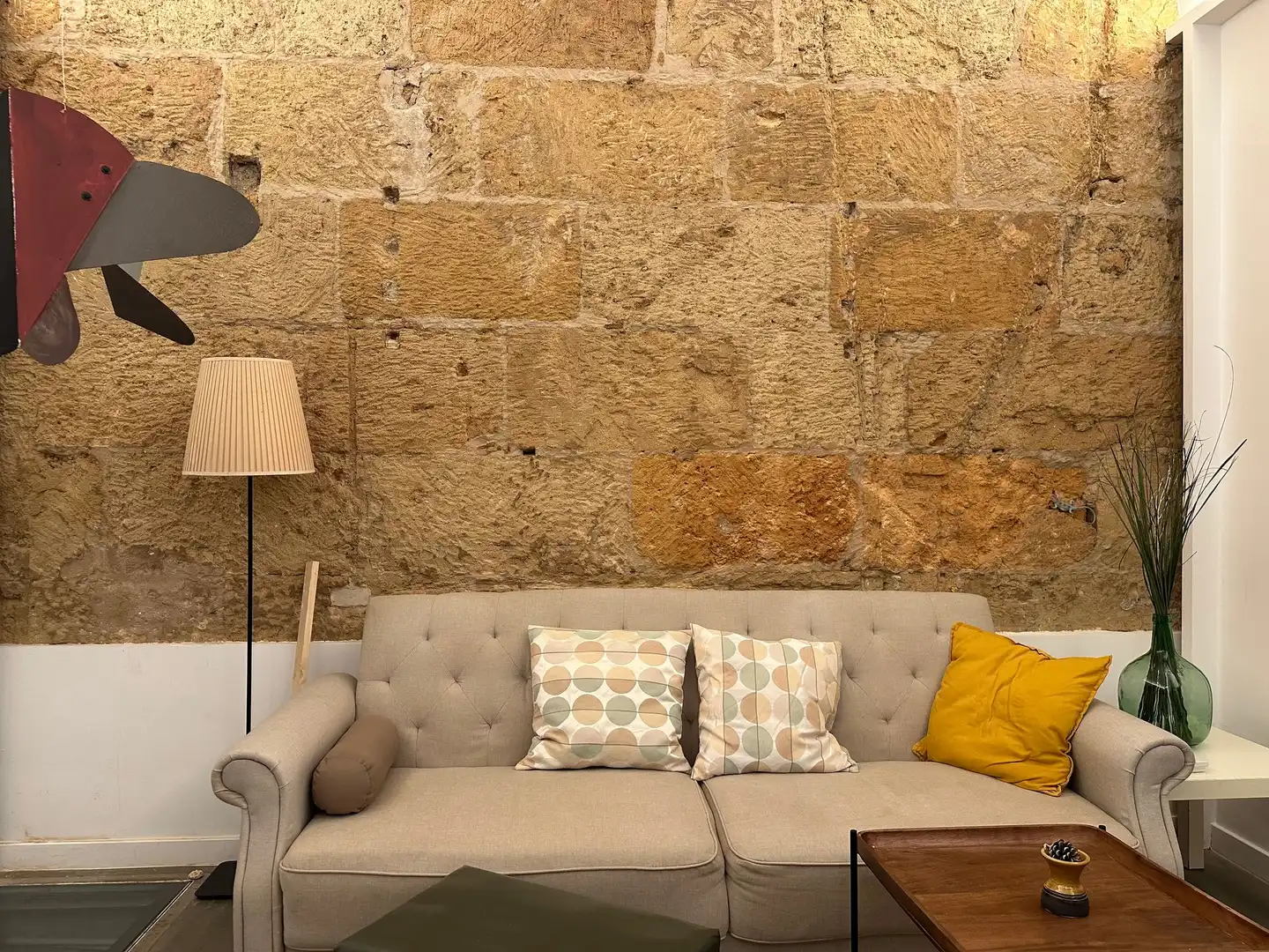 Sala d'estar de Apartament de lloguer en  Palma de Mallorca amb Terrassa