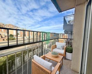 Balcony of Flat for sale in Badalona  with Air Conditioner, Heating and Furnished