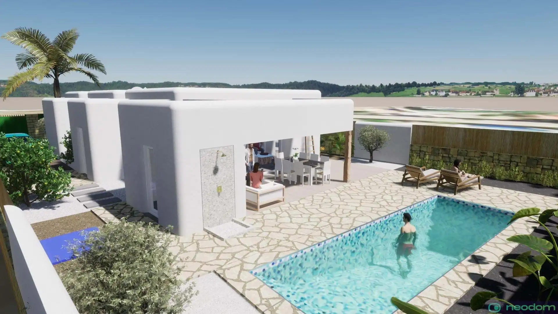 Piscina de Casa o chalet en venta en Pueblo - Urbanizaciones