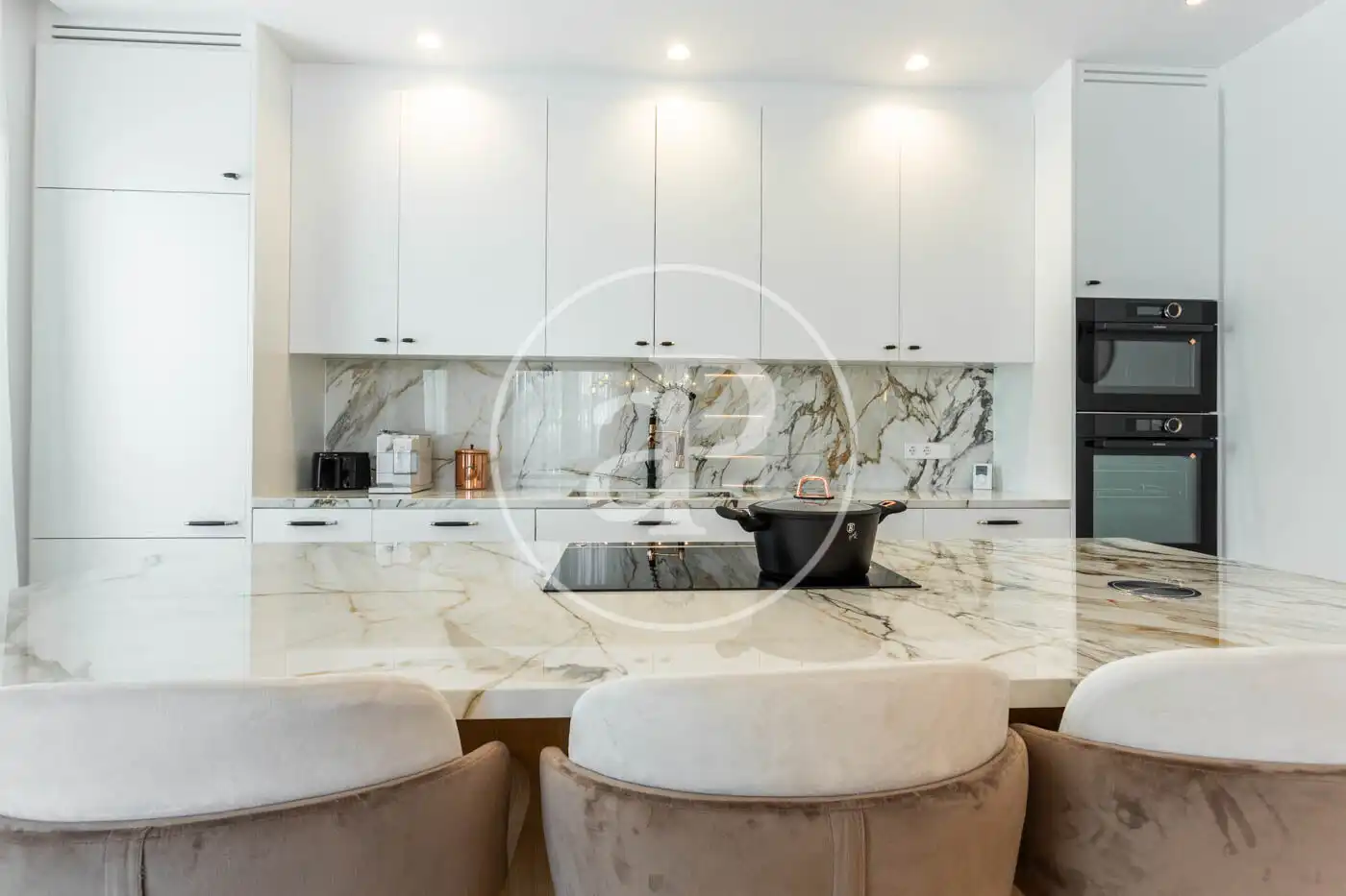 Cocina de Piso de alquiler en Barcelona con Aire acondicionado, Calefacción y Terraza