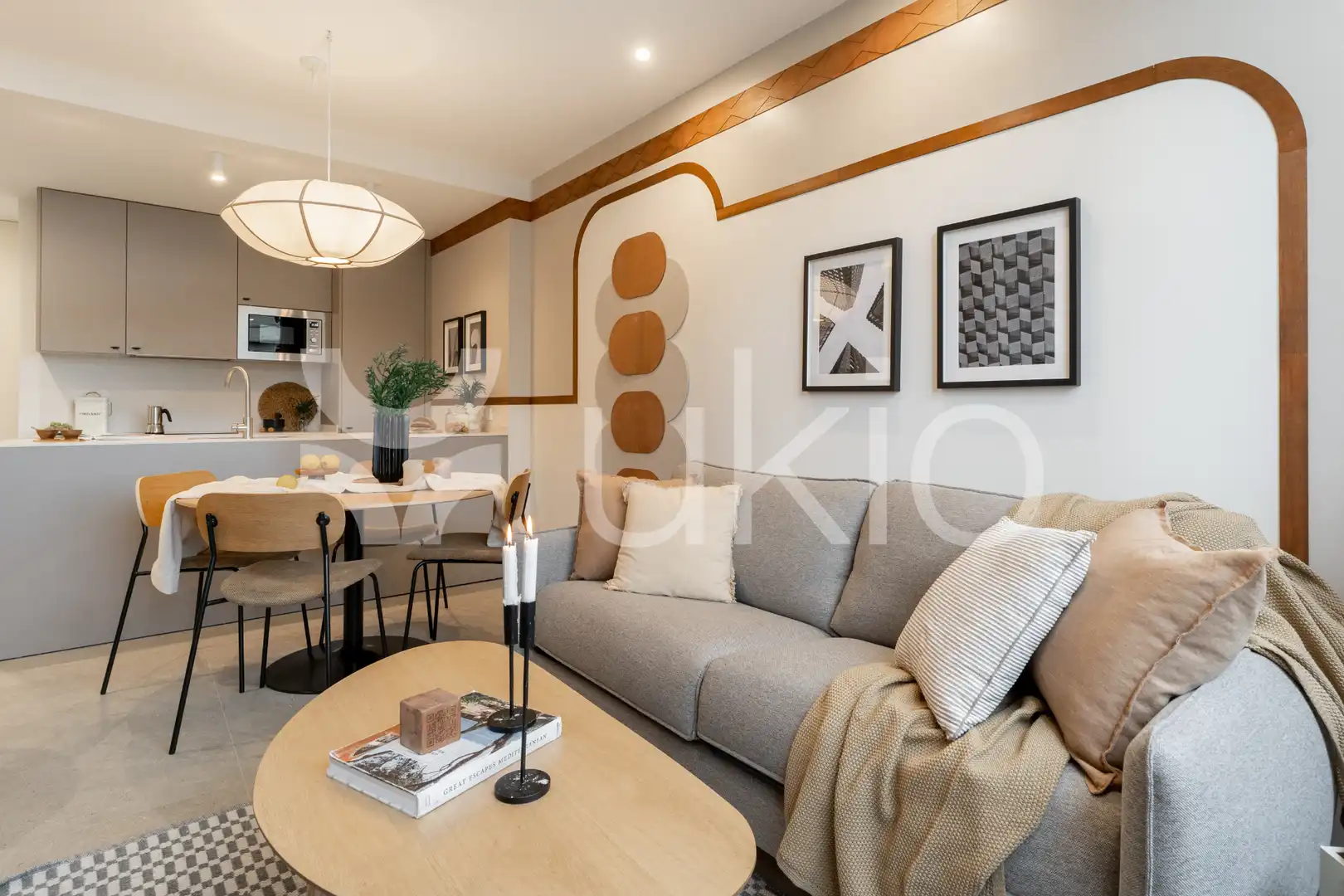 Sala d'estar de Apartament de lloguer en Madrid amb Aire condicionat, Calefacció i Moblat