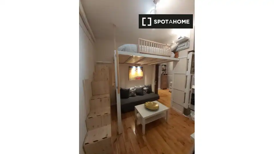 Bedroom of Study for share in Madrid  with Air Conditioner, Heating and Terrace