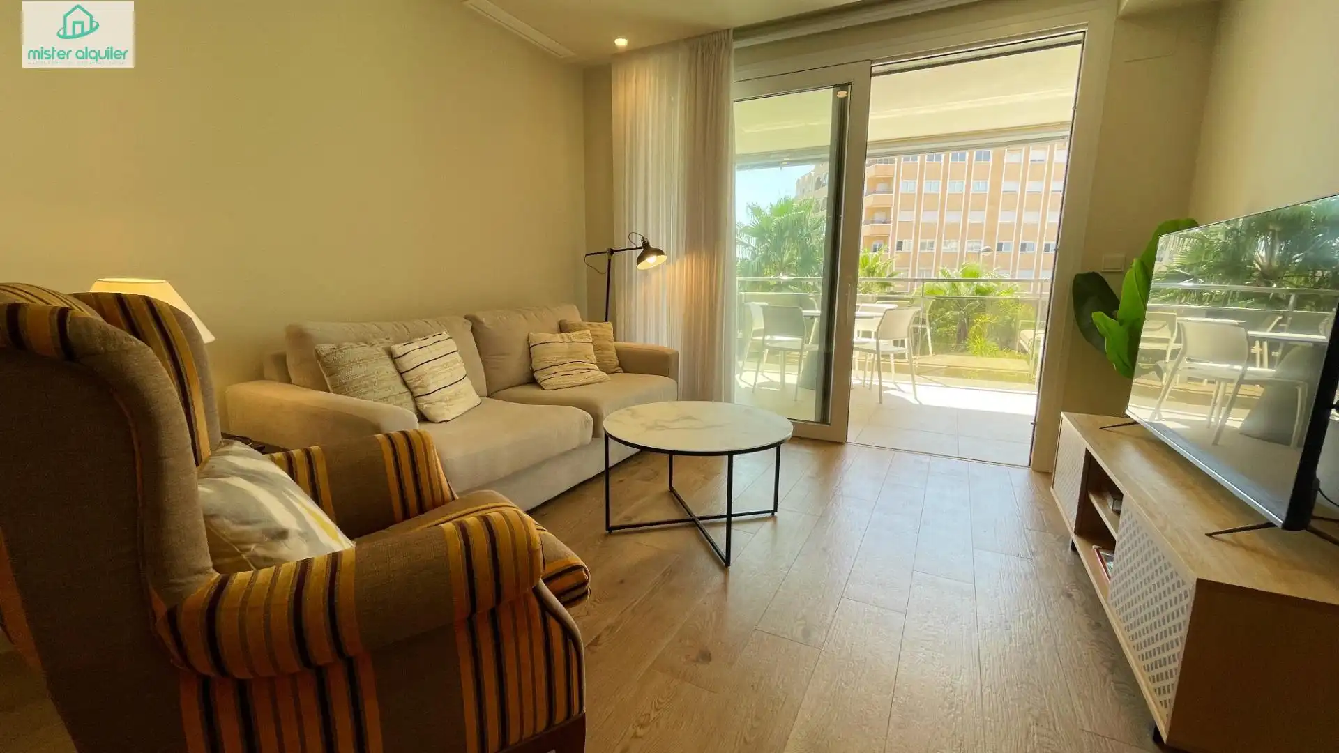 Living room of Apartments for rent in El Campello  with Air Conditioner, Heating and Private garden