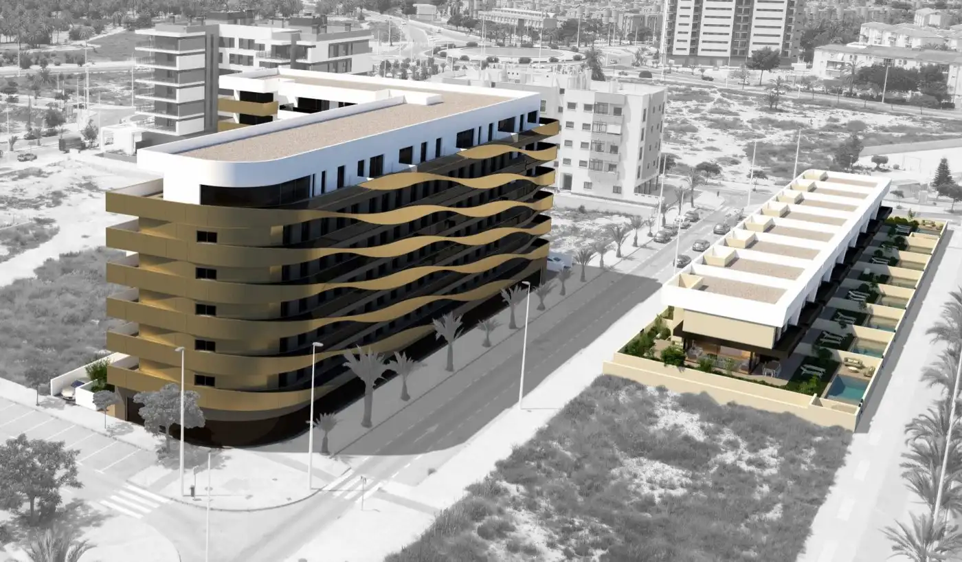Vista exterior de Piso en venta en Elche / Elx con Aire acondicionado, Calefacción y Terraza