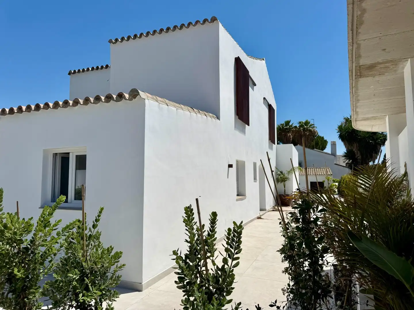 Exterior view of Houses for sale in El Puerto de Santa María  with Private garden, Swimming Pool and Furnished