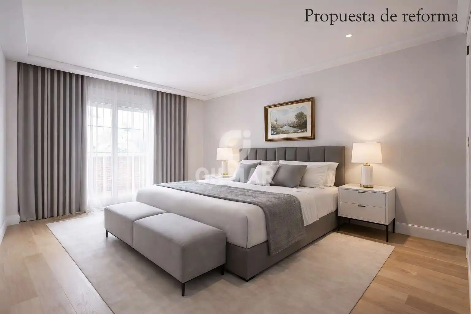 Bedroom of Houses for sale in Pozuelo de Alarcón  with Heating, Private garden and Swimming Pool