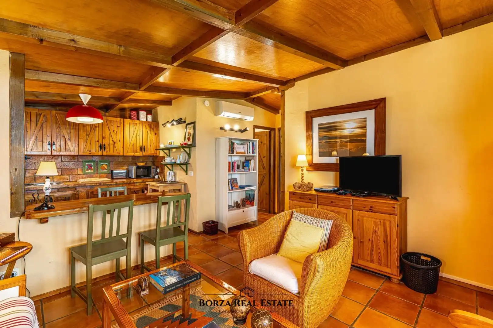 Sala de estar de Finca rústica de alquiler en Granadilla de Abona con Aire acondicionado, Jardín privado y Terraza