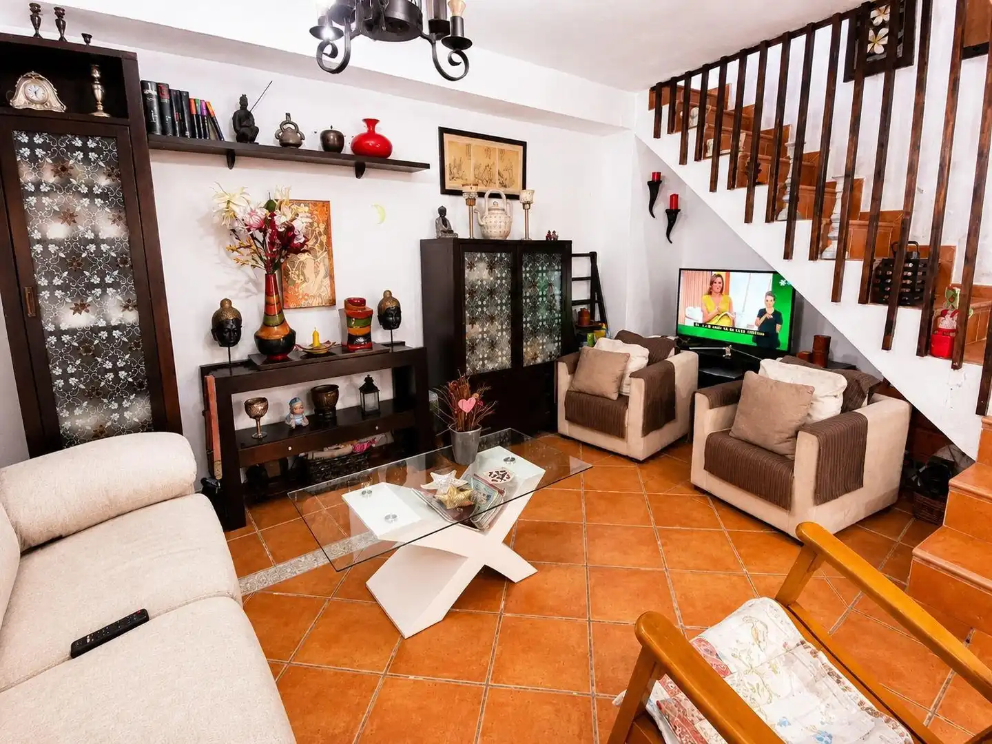 Living room of Houses for sale in Alcalá de los Gazules  with Terrace, Storage room and Furnished