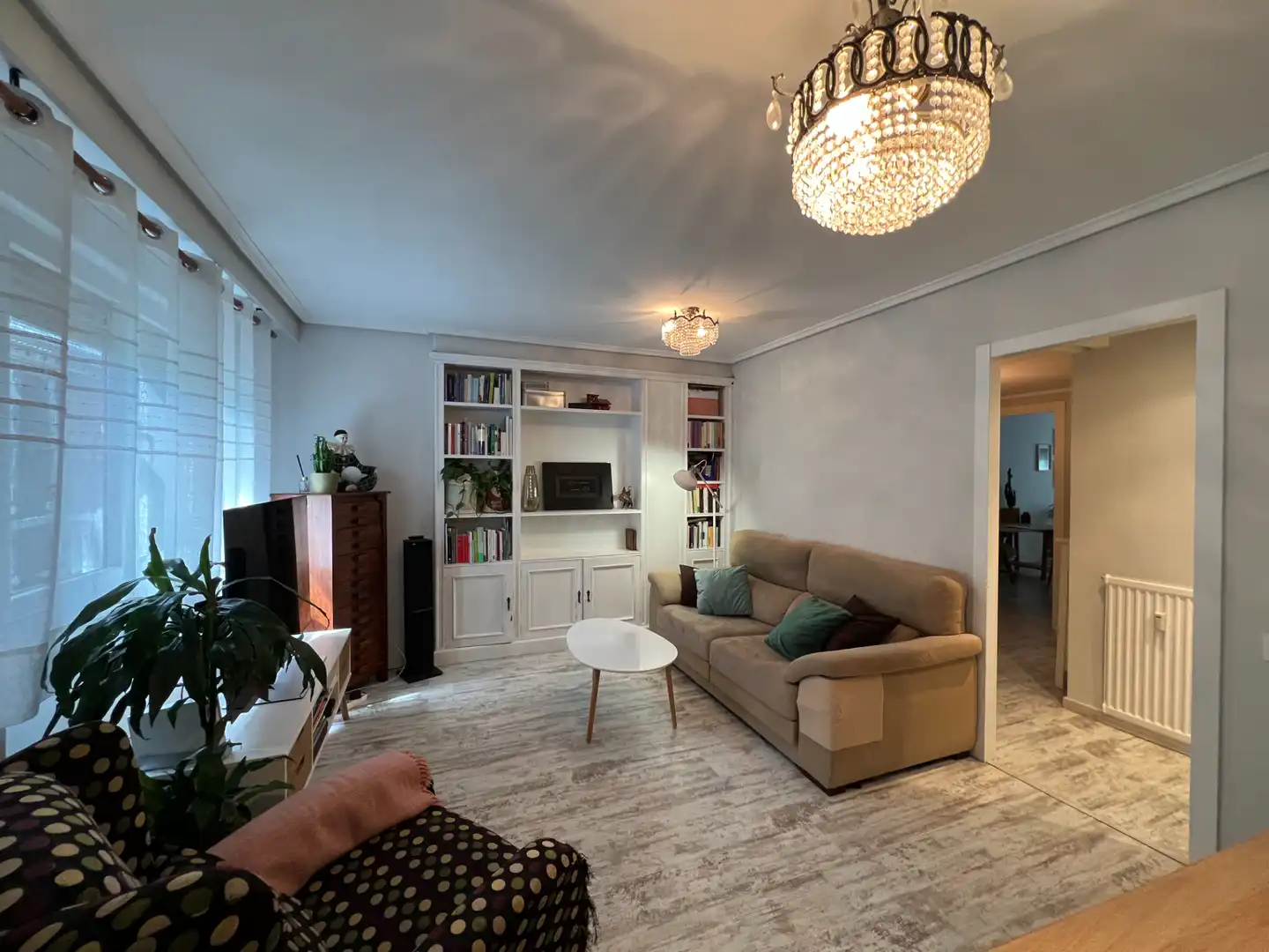 Sala de estar de Piso en venta en Jaca con Terraza y Amueblado