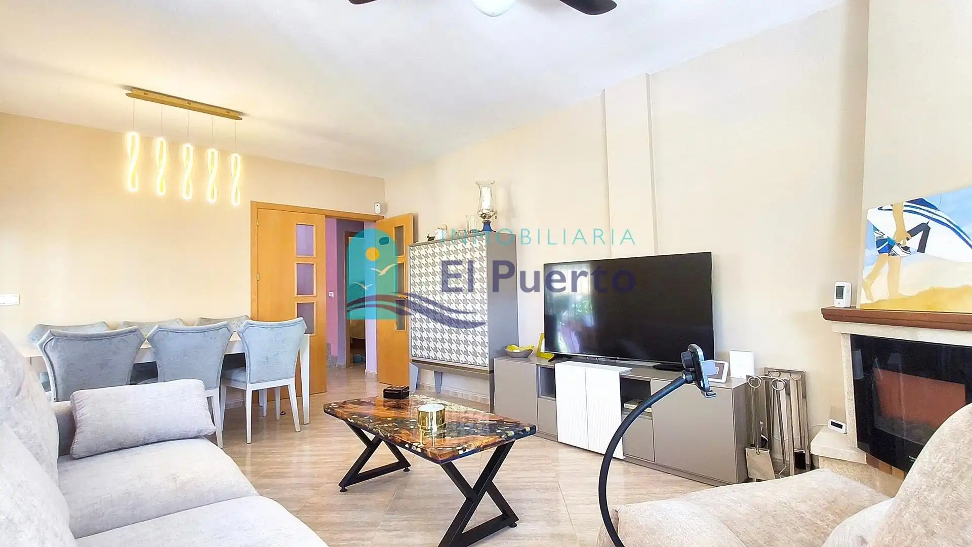Sala de estar de Casa o chalet en venta en Mazarrón con Jardín privado, Terraza y Piscina