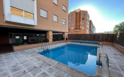 Swimming pool of Flat for sale in  Madrid Capital  with Air Conditioner, Parquet flooring and Storage room