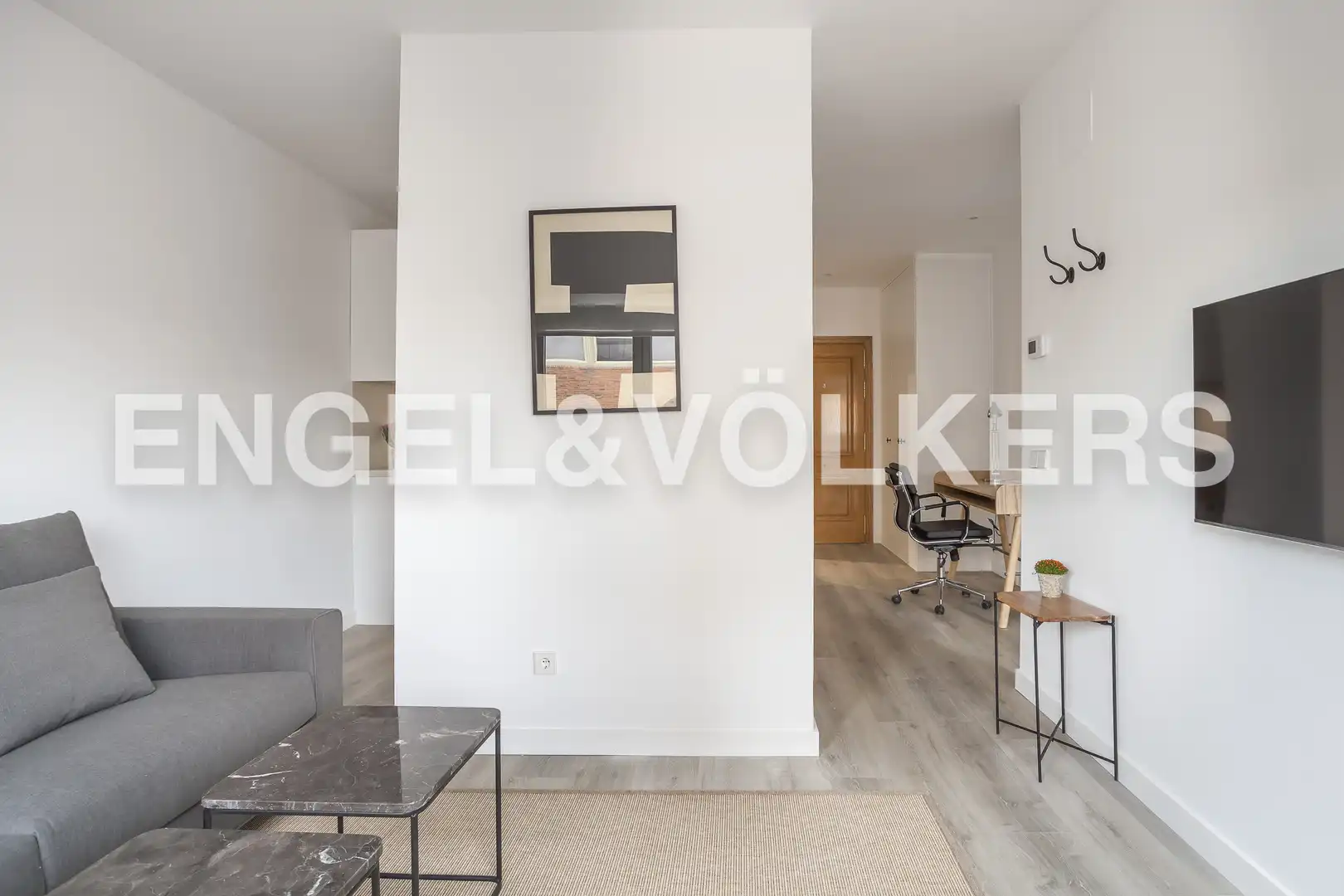 Sala de estar de Piso de alquiler en  Madrid Capital con Aire acondicionado, Calefacción y Amueblado