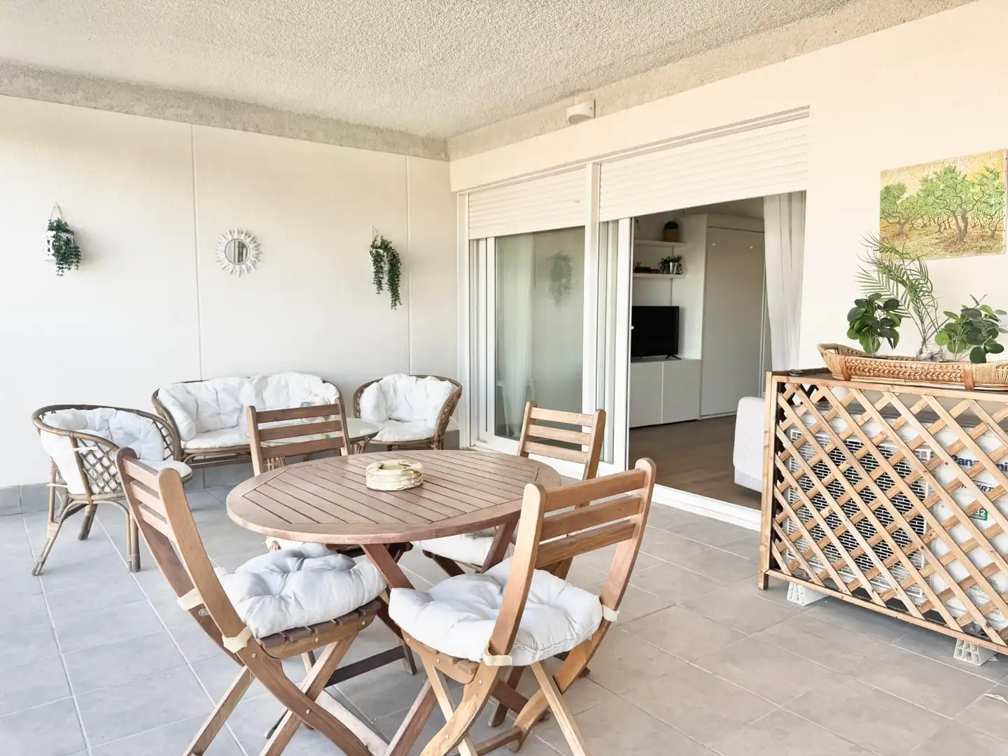 Terraza de Apartamento de alquiler en Canet d'En Berenguer con Aire acondicionado, Calefacción y Amueblado