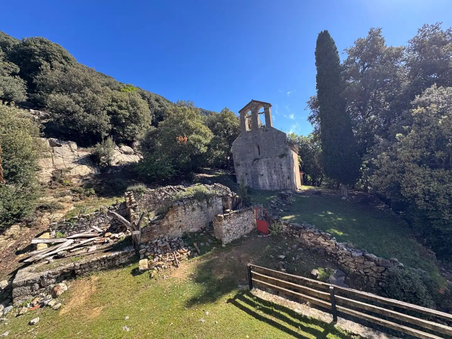 Vista exterior de Finca rústica en venta en Albanyà con Jardín privado, Terraza y Trastero