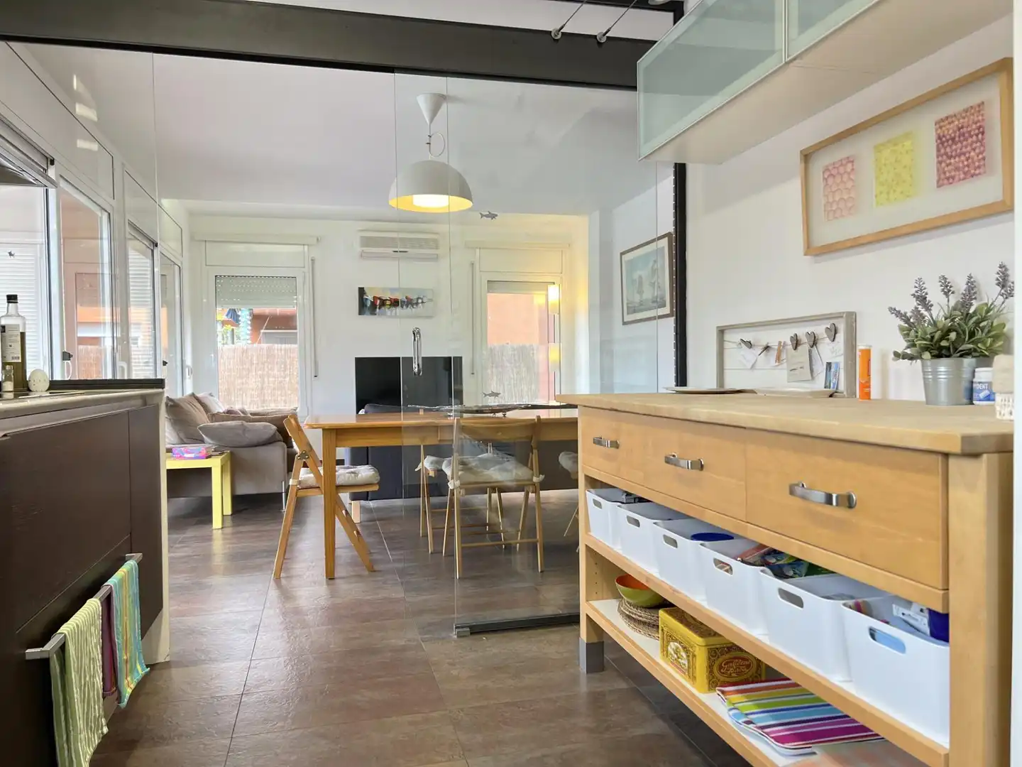 Dining room of Houses for sale in Sant Pere Pescador  with Air Conditioner, Heating and Private garden