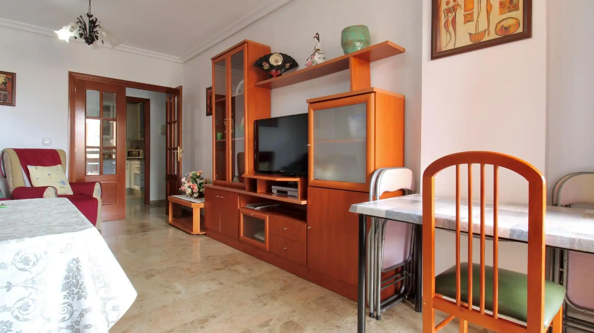 Sala de estar de Piso en venta en Roquetas de Mar con Aire acondicionado, Calefacción y Terraza