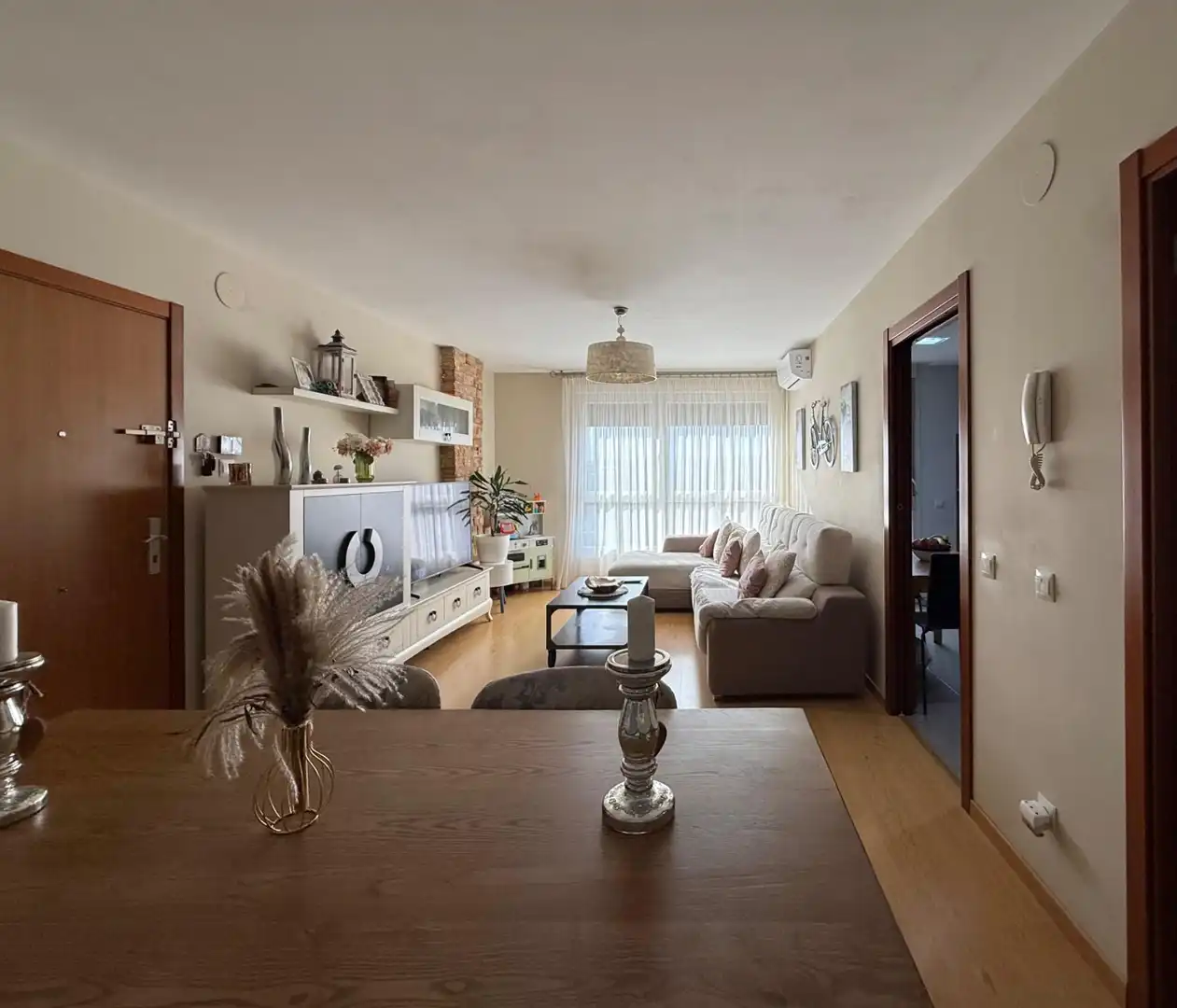 Living room of Flat for sale in Tudela  with Air Conditioner, Heating and Parquet flooring