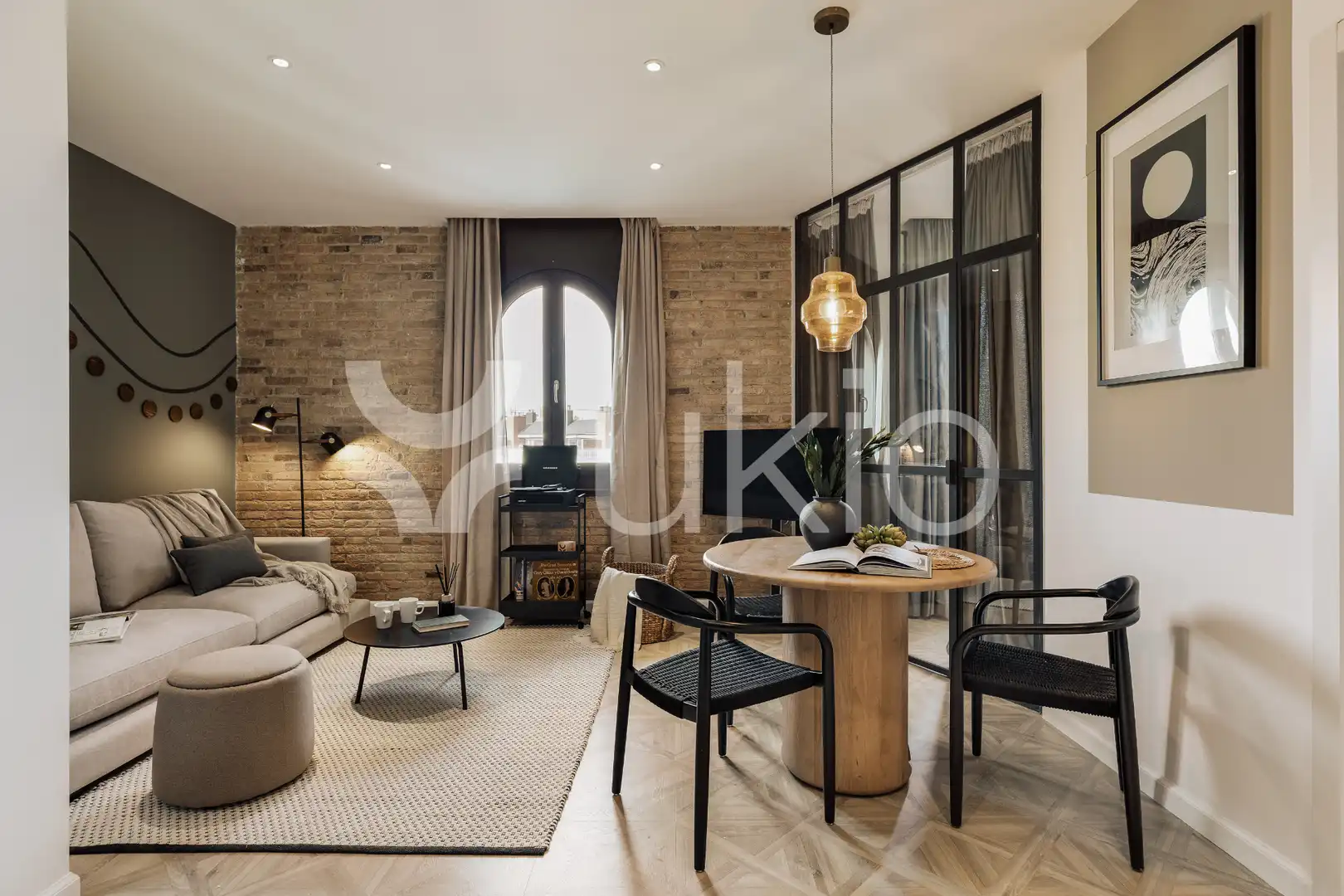 Sala d'estar de Apartament de lloguer en Barcelona amb Aire condicionat, Calefacció i Moblat