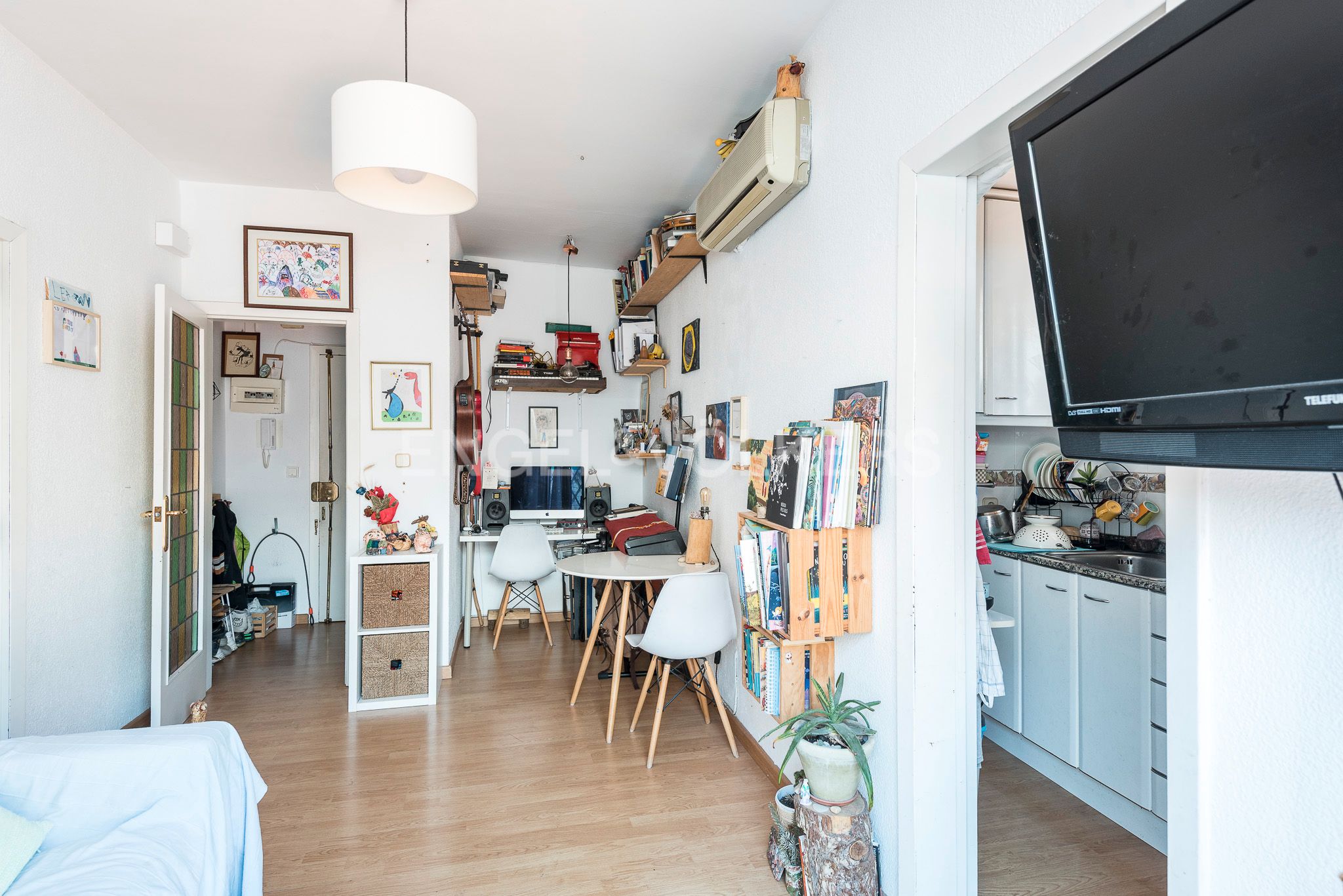 Sala d'estar de Apartament en venda en  Barcelona Capital amb Aire condicionat, Calefacció i Terrassa