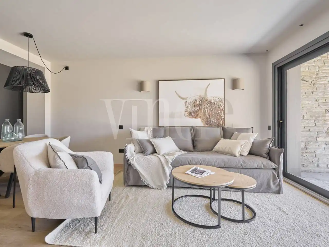 Sala de estar de Casa adosada en venta en Bolvir con Jardín privado, Parquet y Piscina comunitaria