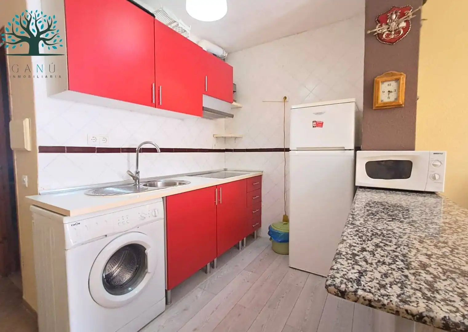 Kitchen of Apartments for sale in Mazarrón  with Air Conditioner, Terrace and Furnished