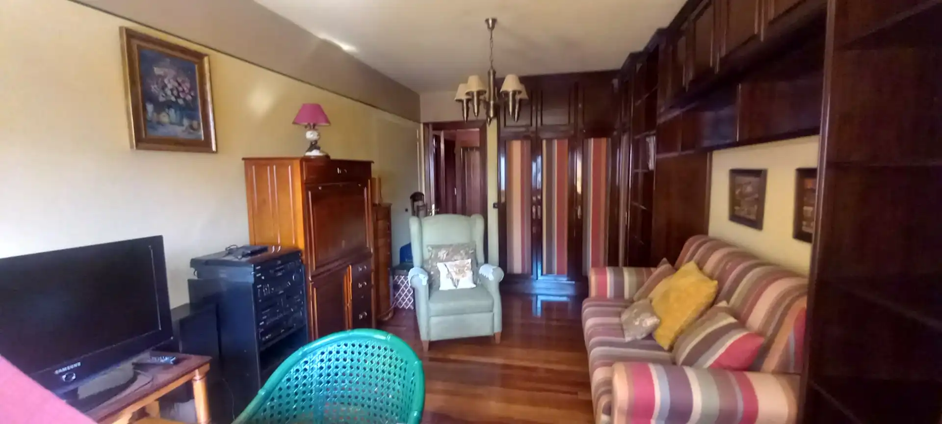 Sala de estar de Piso en venta en Gijón  con Calefacción, Parquet y Terraza