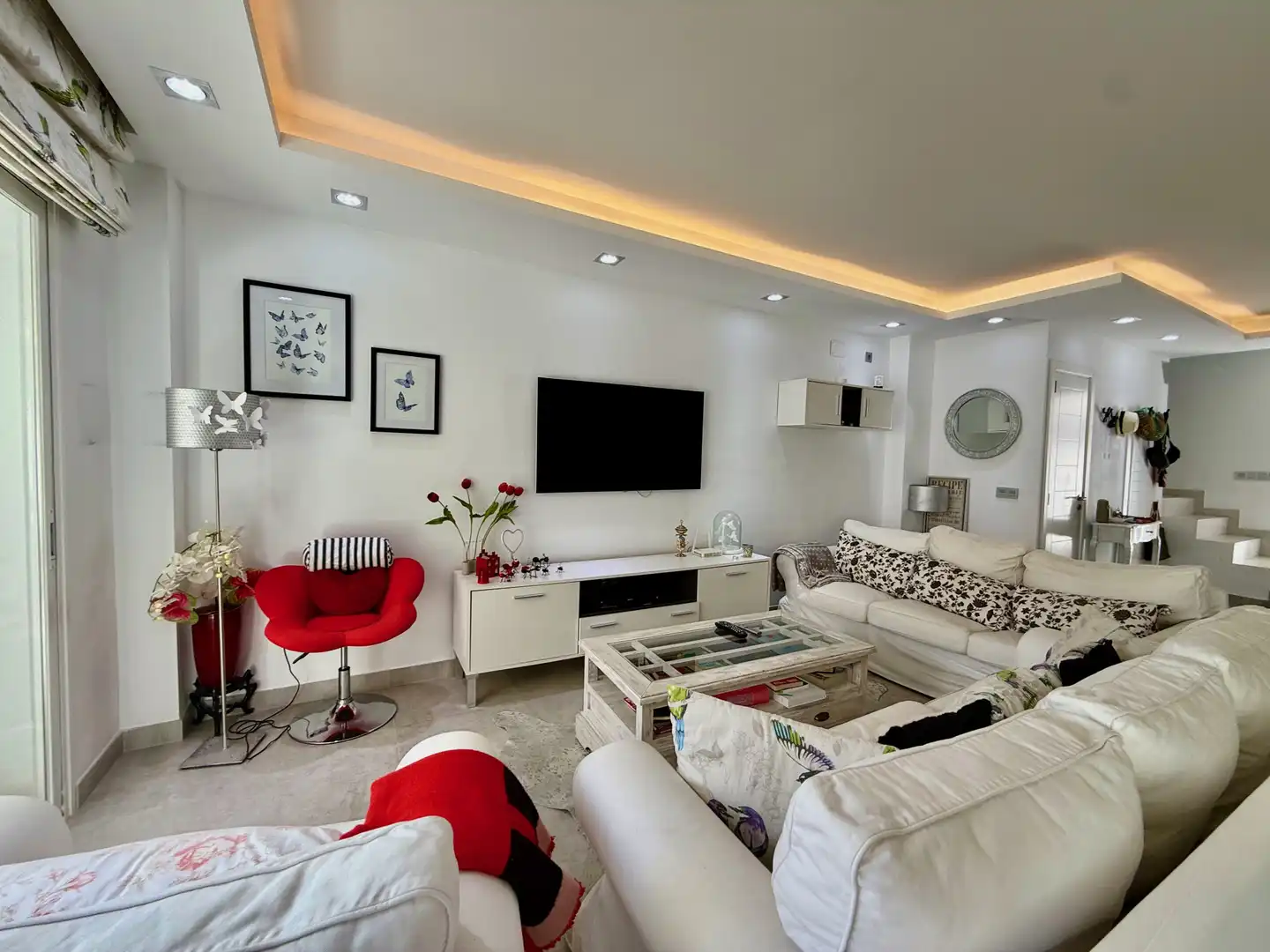 Sala de estar de Casa adosada de alquiler en Marbella con Calefacción, Piscina y Amueblado