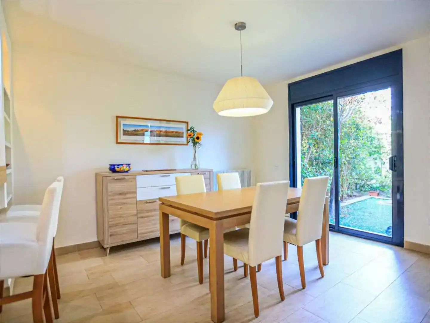 Comedor de Casa o chalet de alquiler en Cambrils con Aire acondicionado, Jardín privado y Piscina