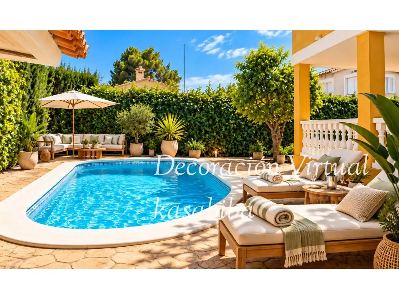 Terraza de Casa o chalet en venta en Chiva con Jardín privado, Terraza y Piscina