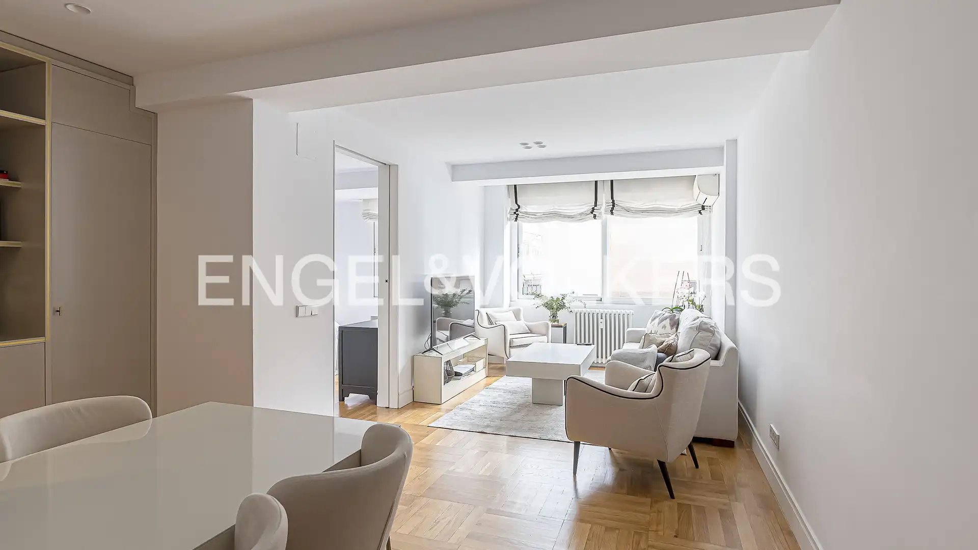 Living room of Flat for rent in  Madrid Capital  with Air Conditioner, Heating and Furnished