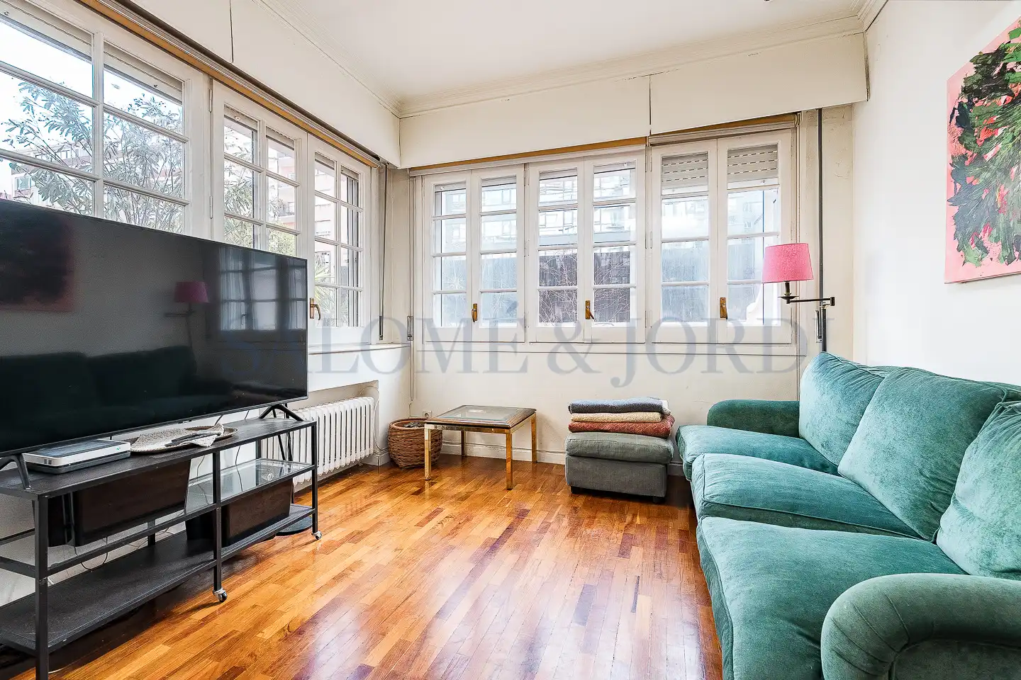 Sala de estar de Piso en venta en Barcelona con Aire acondicionado, Calefacción y Jardín privado