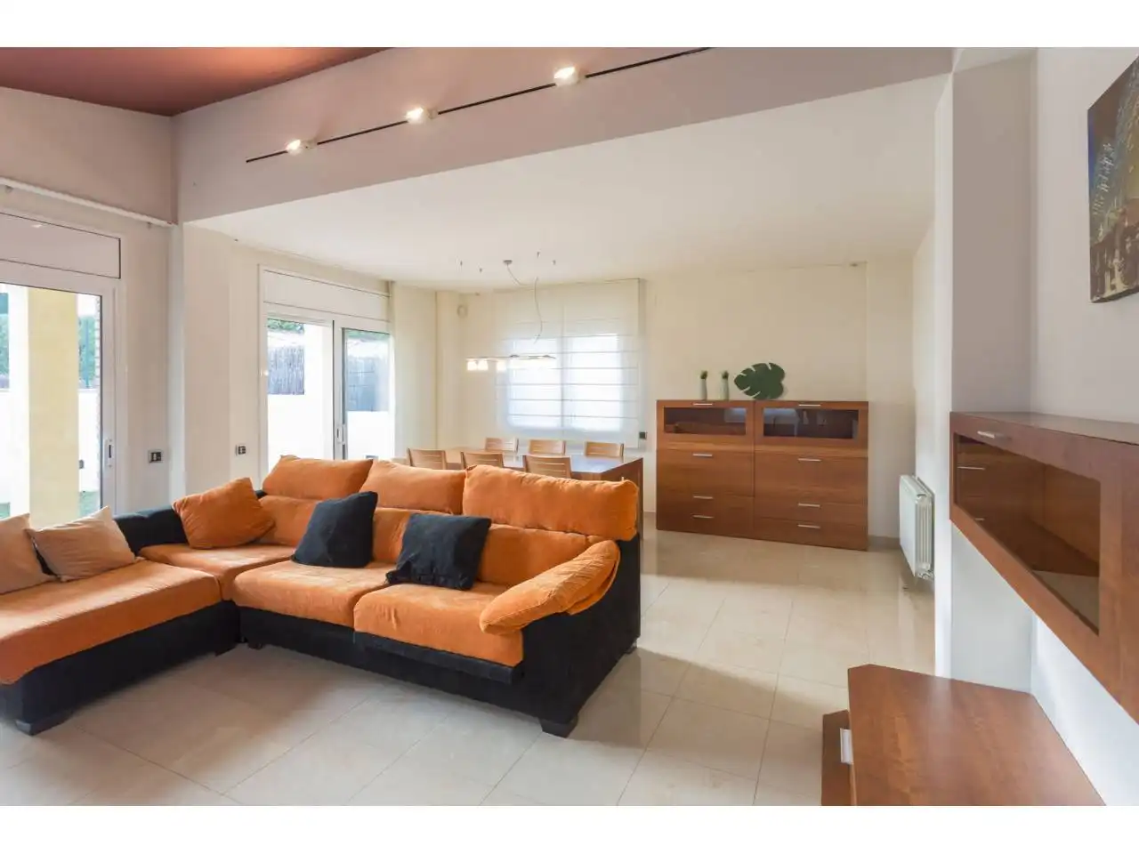 Wohnzimmer von Haus oder Chalet zur Miete in Quart mit Klimaanlage, Heizung und Privatgarten