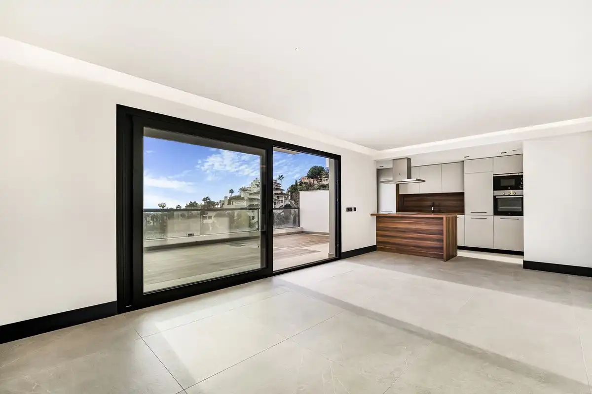Sala de estar de Dúplex de alquiler en Marbella con Aire acondicionado, Terraza y Se aceptan mascotas